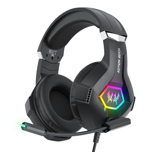 Gaming Headset with Mic Dynamic RGB/In-line control For PC PS4 PS5 Gaming Headphones 3.5mm USB Headphones for Laptop Computer