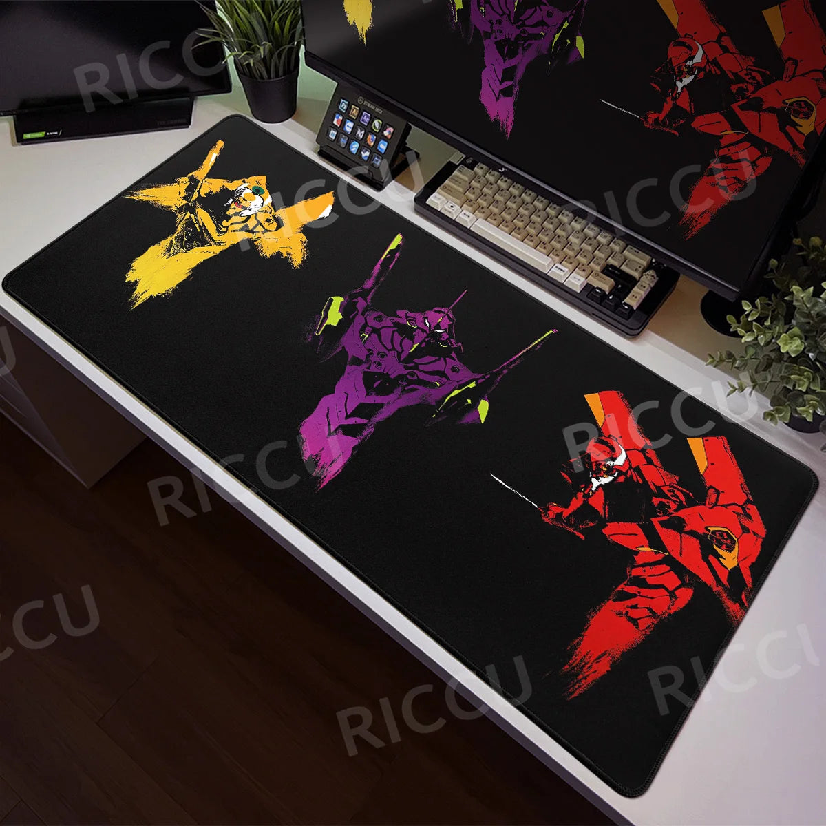 Large Mats E-E-Evangelione Mouse Pad Gamer Desk XXL Rug Office Accessories Computer Table Carpets Anime PC Gaming E-Sports Pads