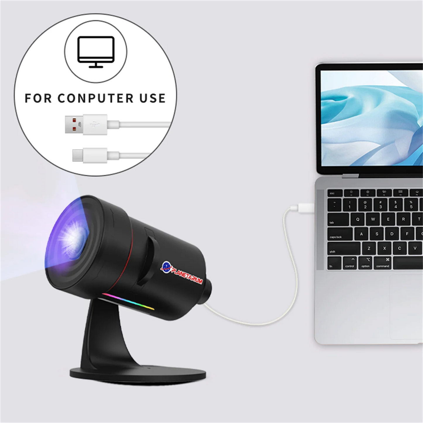 Star telescope galaxy luminous projector 360 rotating planet lamp bedroom, Valentine's Day gift.