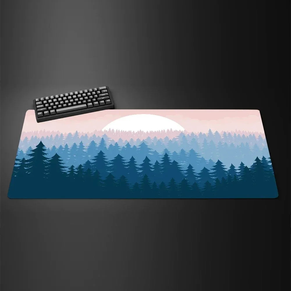 White Black Mouse Pad XXL Gaming Computer Mausepad Big Art Deskmat Playmat Laptop Office Accessories Carpet Non-Slip Mat 800x400