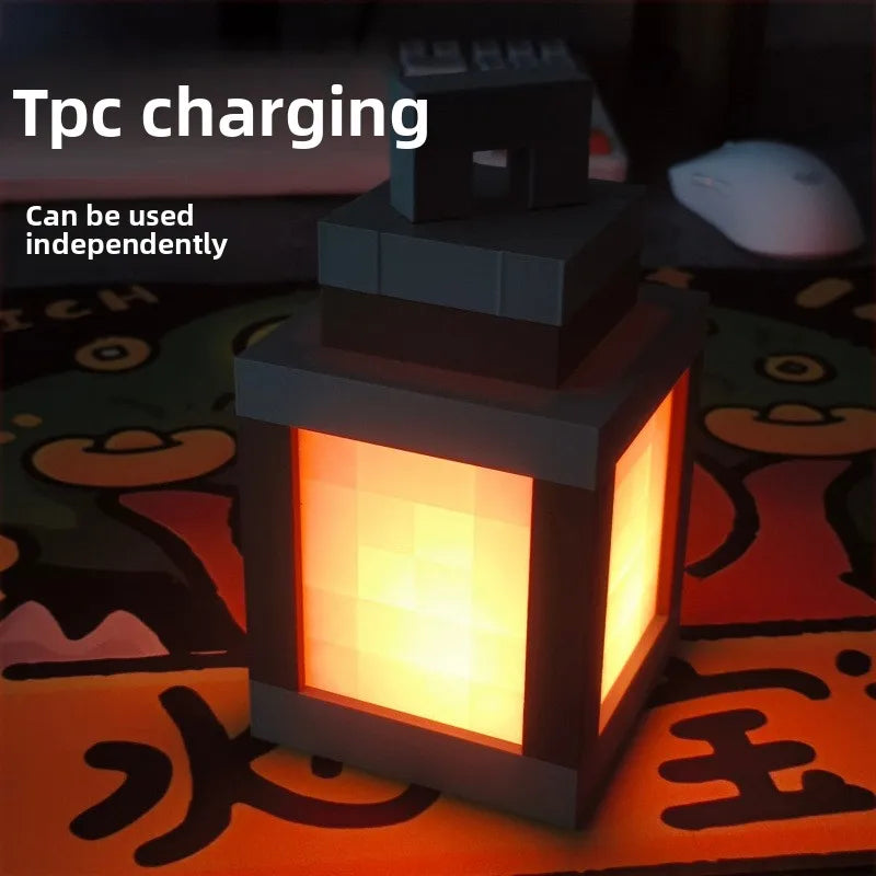 Glowing Lantern Rechargeable Night Light - Game - Themed Torch - Style Peripheral for Kids' Bedrooms