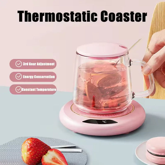 Electric Cup Warmer Coffee Mug Heating Coaster 3 Temperature Setting Thermostatic Hot Plate Tea Water Heating Pad USB Cup Heater