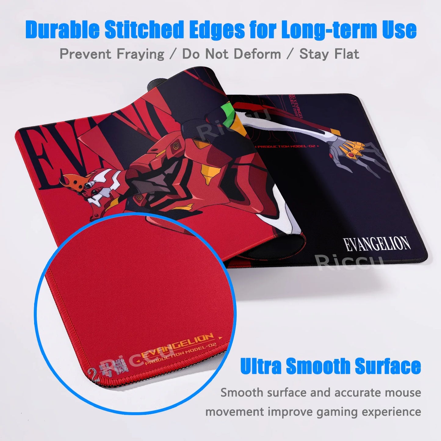 Large Mats E-E-Evangelione Mouse Pad Gamer Desk XXL Rug Office Accessories Computer Table Carpets Anime PC Gaming E-Sports Pads
