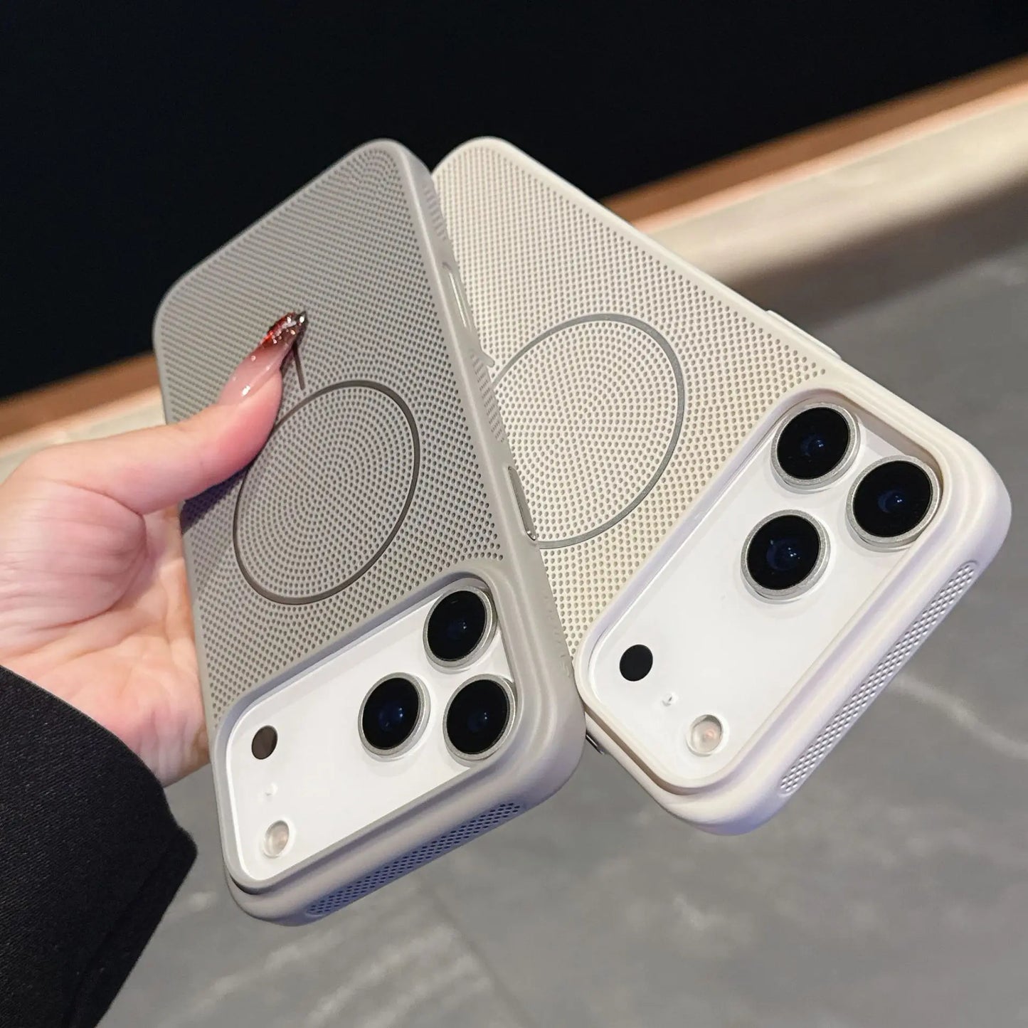 Cooling Heat Dissipation Magnetic Phone Case for iPhone 17 16 15 14 13 12 11 Pro Max Plus 17Pro Breathable Shockproof Back Cover