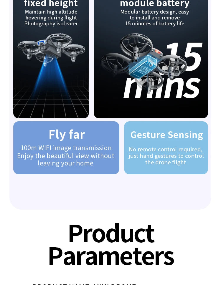 V8 Mini Drone 4K Professional Wide-Angle HD Camera WiFi FPV Height Hold Foldable RC Drone Quadrotor Helicopter Children's Toys