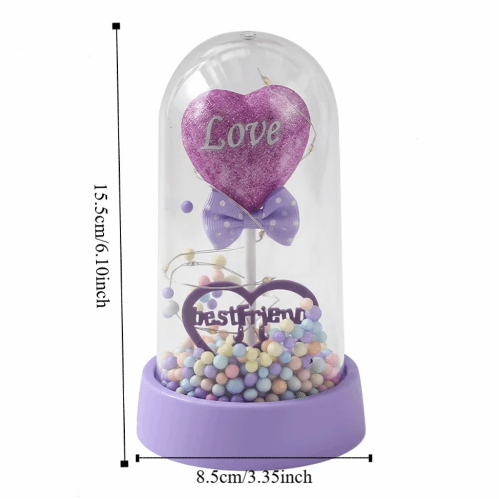 Creativity Transparent Glow Led Light Romantic Beautiful Valentine's Day Decorations Colorful Balls LED Love Lamp Wedding