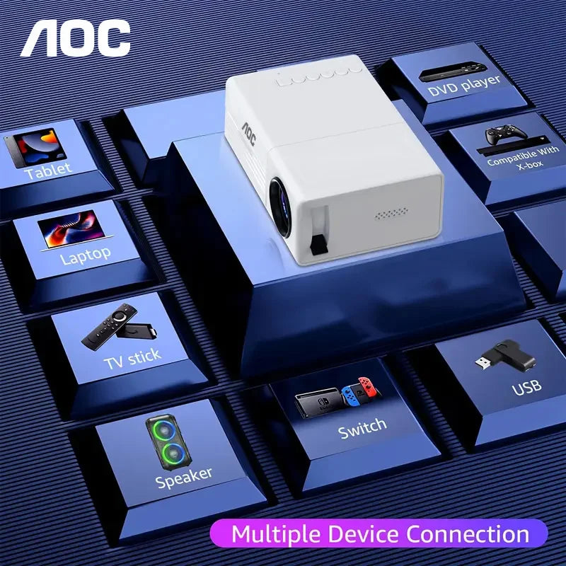 ﻿ AOC Mini Projector TFT LCD 1080P 1920*1080P Wifi Bluetooth Portable Mini Projectors Home Theater Cinema Outdoor proiettore