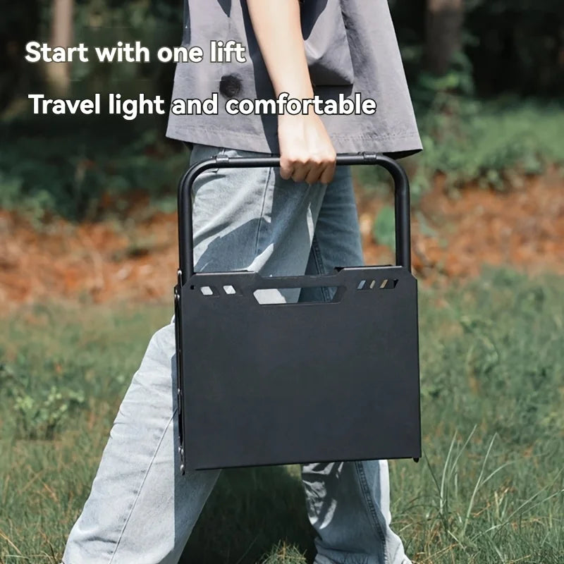 PORTABLE FOLDING TABLE - no assembly required, lightweight and sturdy,  Folds up and stows away without taking up space