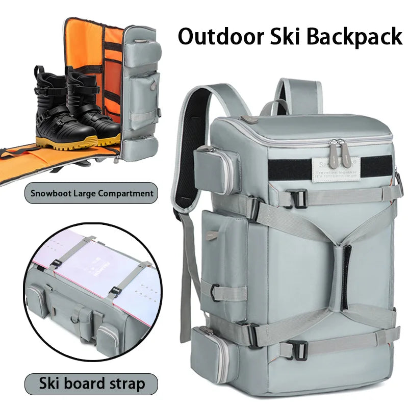 Outdoor multi-functional backpack, large-capacity backpack, outdoor hiking bag, multi-pocket commuting bag