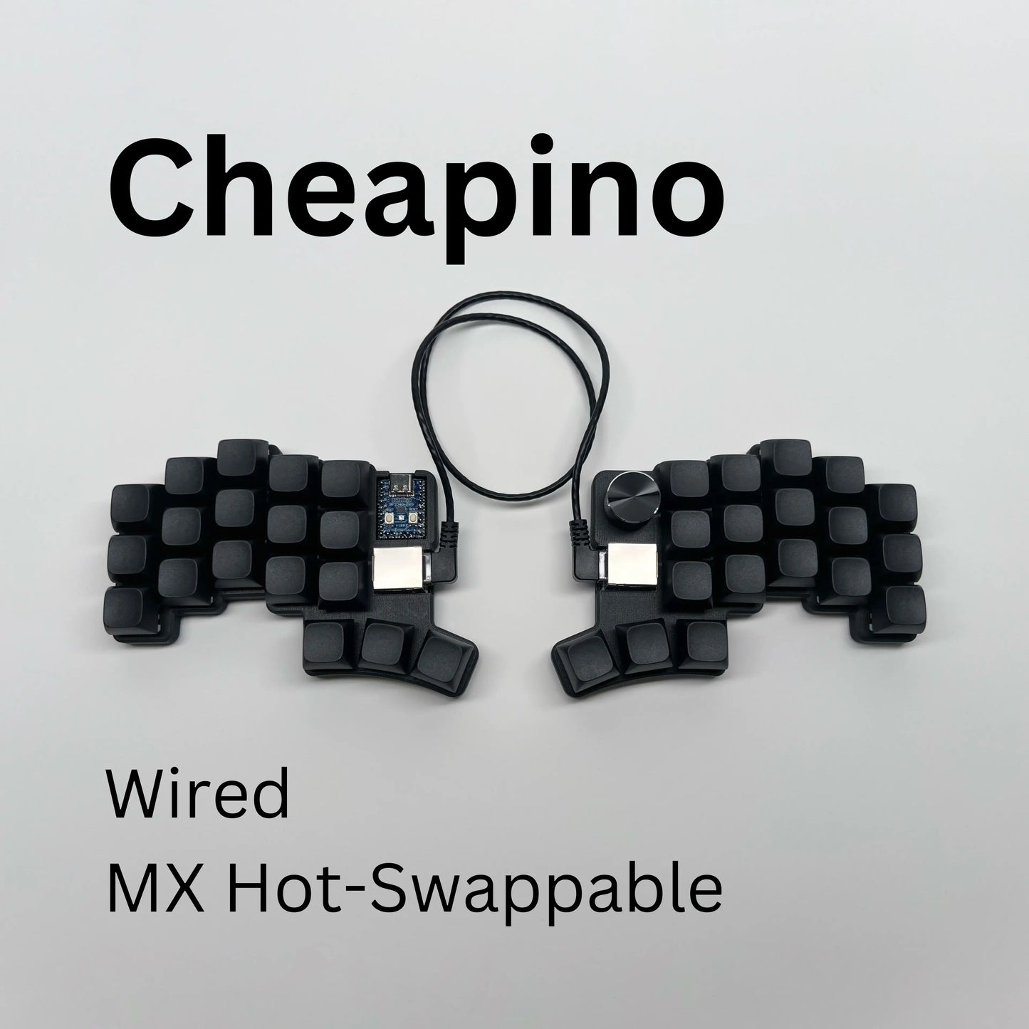 Cheapino V2 Split Keyboard - MX Silent Switches Wired QMK Firmware Vial Ergonomic Mechanical Keyboard Pre-soldered DIY Kit