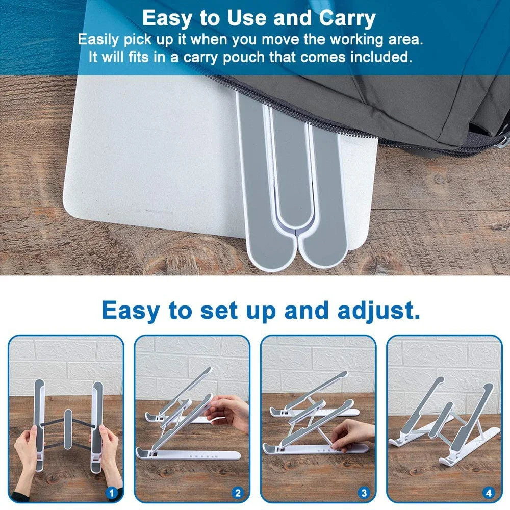Laptop Stand Non-slip Desktop Laptop Holder Adjustable Foldable Notebook Stand for Notebook Macbook Pro Air IPad Pro DELL HP