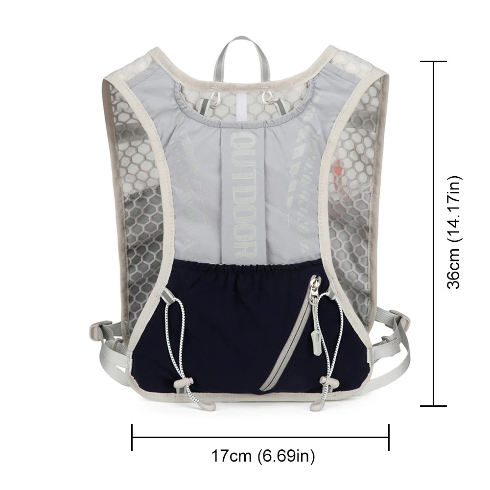 Hydration Running Vest Breathable Lightweight Running Vest Reflective Outdoors Hydration Pack for Hiking Trail Running