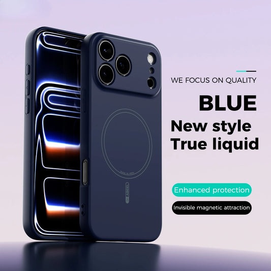 Magnetic for Magsafe Wireless Charge Liquid Silicon Case for iPhone 17 Pro Max 17Air 17Pro 17Pro Max Protective Shell Soft Cover