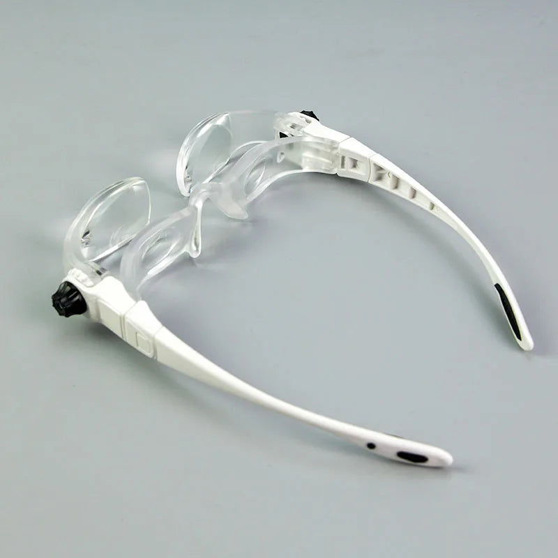 Zoom Mobile Phone Glasses Magnifying Glass Cellphone Screen Wearing Magnifier with Phone Holder