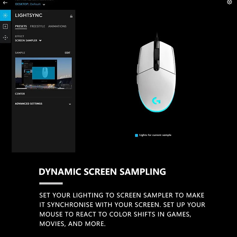 Official Logitech G203 Mouse for Gaming, Lightsync RGB with 3 Zones, 25G Acceleration, 200 IPS Tracking Speed