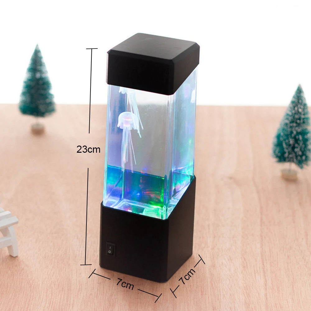 Fantasy Jellyfish Lamp 5V USB Power Color Changing Jellyfish Tank Aquarium Led Lamp Relaxing Mood Night Light Bedside Lantern