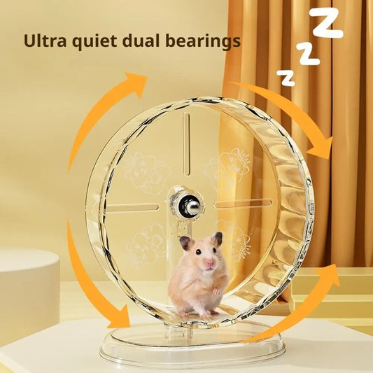 Hamster Running Sport Transparent Widened Running Wheel Support Toy Small Pet Roller Bearing  Silent Running Wheel