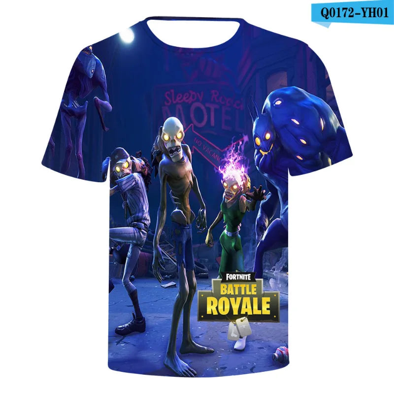 New Game Fortnite T-Shirts Anime Beach 3D Printed Streetwear Cute Cartoon O-Neck Oversized T Shirt Harajuku Kids Tees Tops Gift