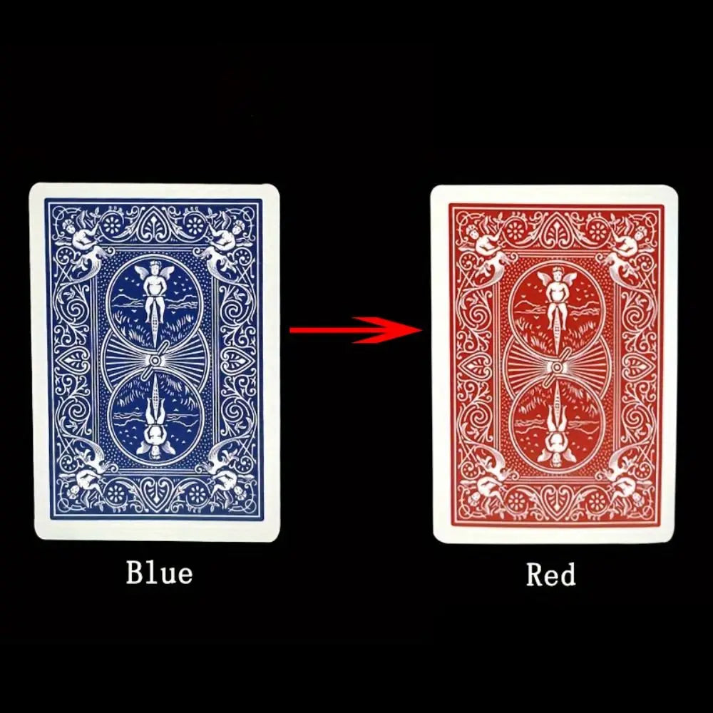 Blue Change Red Card Color Change Change Color Close Up Changing Color Card Fun Shin Lim Deck Magic Tricks Card