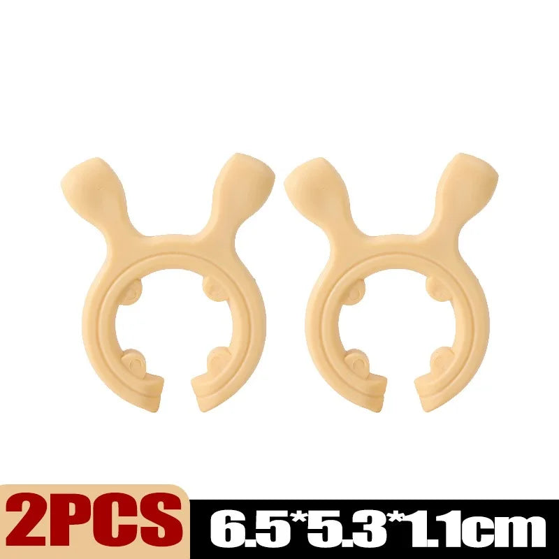 1/6pcs Silicone Spatula Holder Anti Scalding Overflow Pot Clips High Temperature Resistance Spoon Shovel Rack Kitchen Gadgets