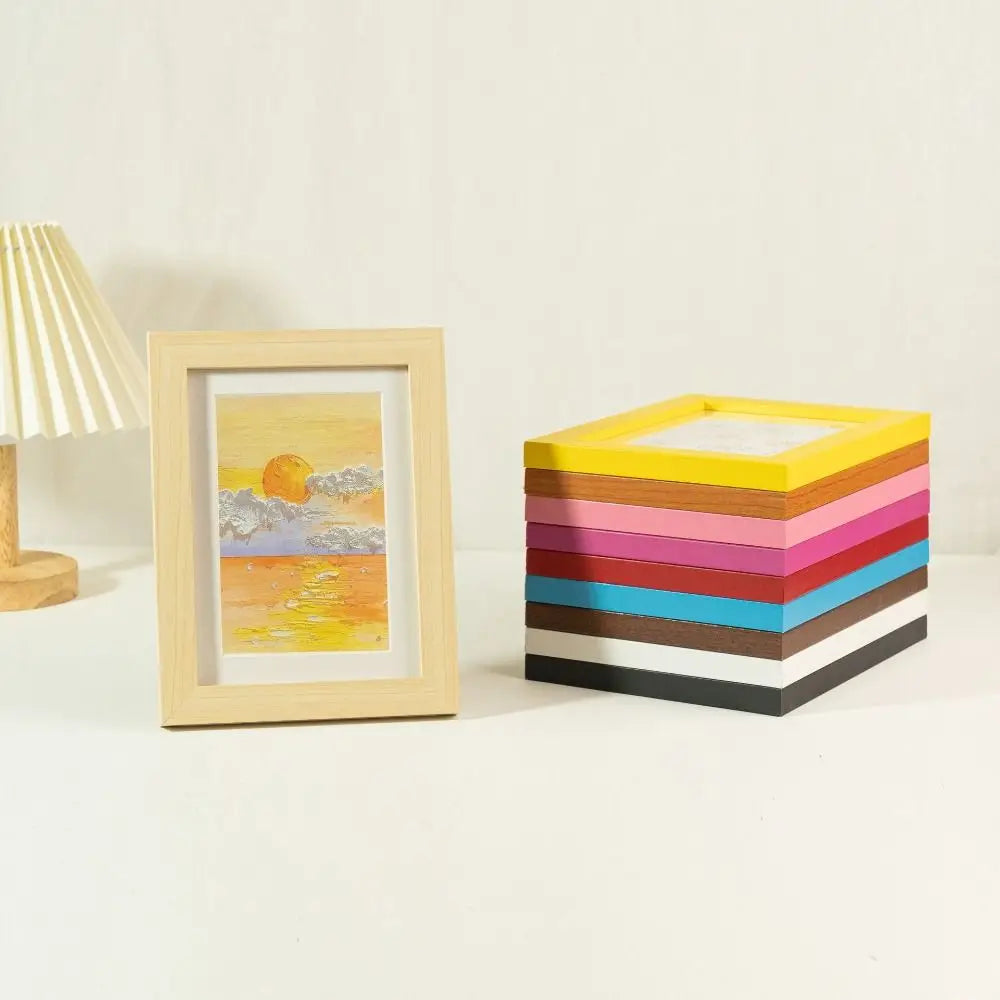 INS Colorful Photo Frame Drawings Handcraft Picture Frame Multi Size DIY Display Holders Home