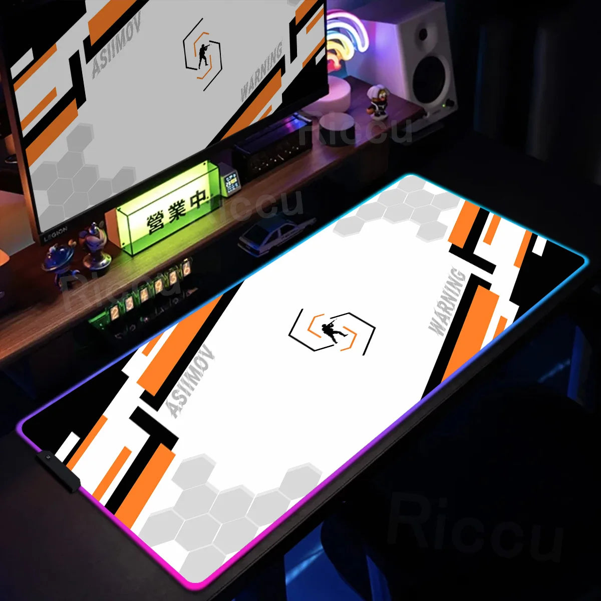 RGB Keyboard Mat Printstream Large Rubber Mouse Pad Gaming Antislip Rug LED Mouse Mat 900x400mm CSGO Gamer Mousepads PC Desk Pad