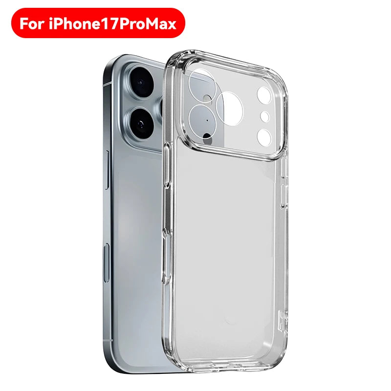 Military-Grade Case For iPhone 17 Case Anti-Yellowing Protection Anti-fall Slim Transparent Cover for IPhone17 17Air Pro Max