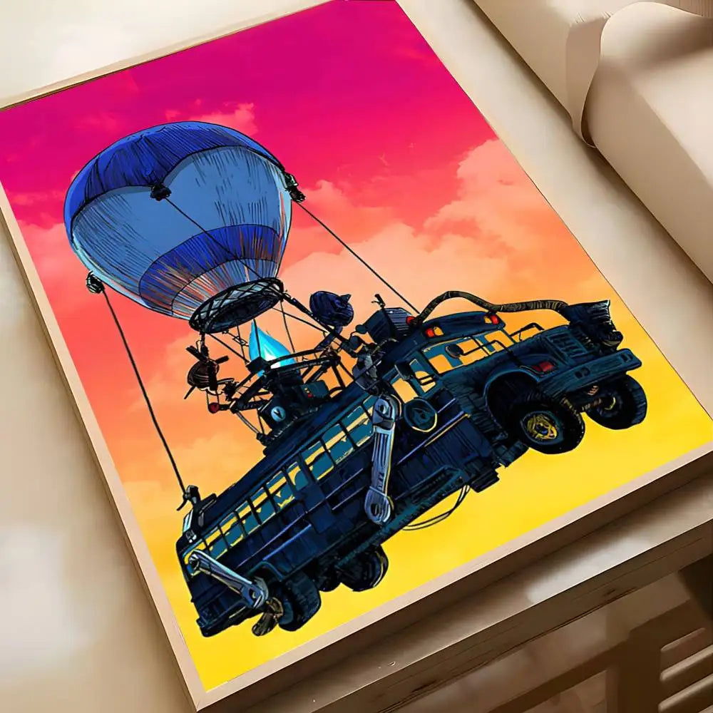 Hot Game F-Fortnites-Wallpaper Cool Poster Art painting poster with prints Home bedroom living room decoration gift