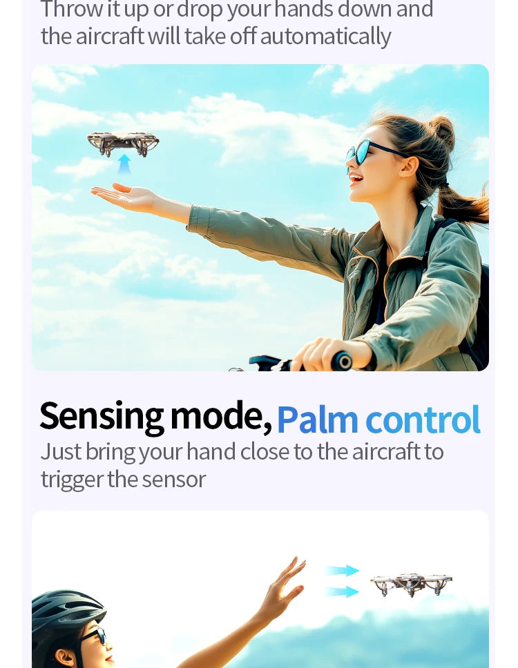 V8 Mini Drone 4K Professional Wide-Angle HD Camera WiFi FPV Height Hold Foldable RC Drone Quadrotor Helicopter Children's Toys