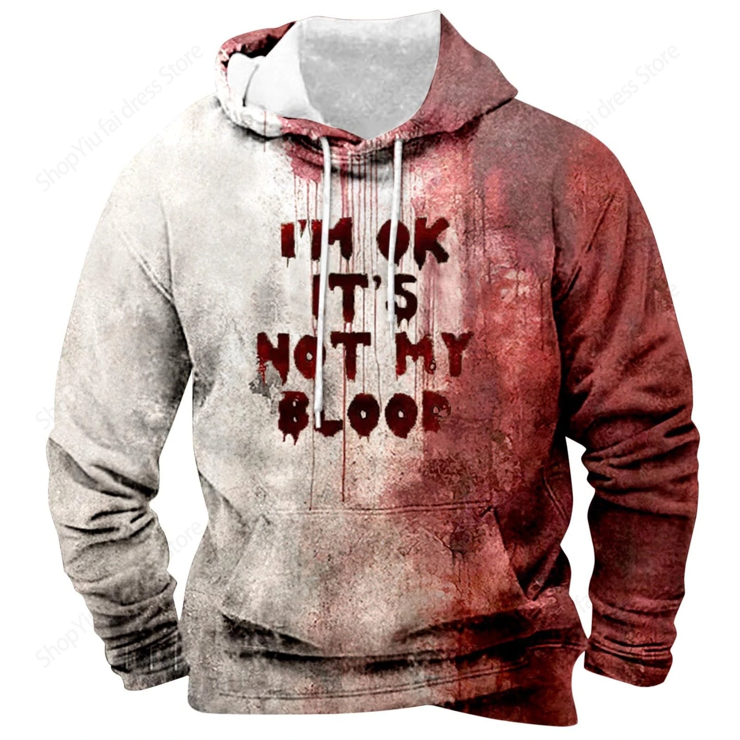 Horror Blood 3d Print Hoodie Men Women Fashion Hoodies Halloween Sweatshirt Boy Coats Women Sweats Men's Hoodie Letter Print