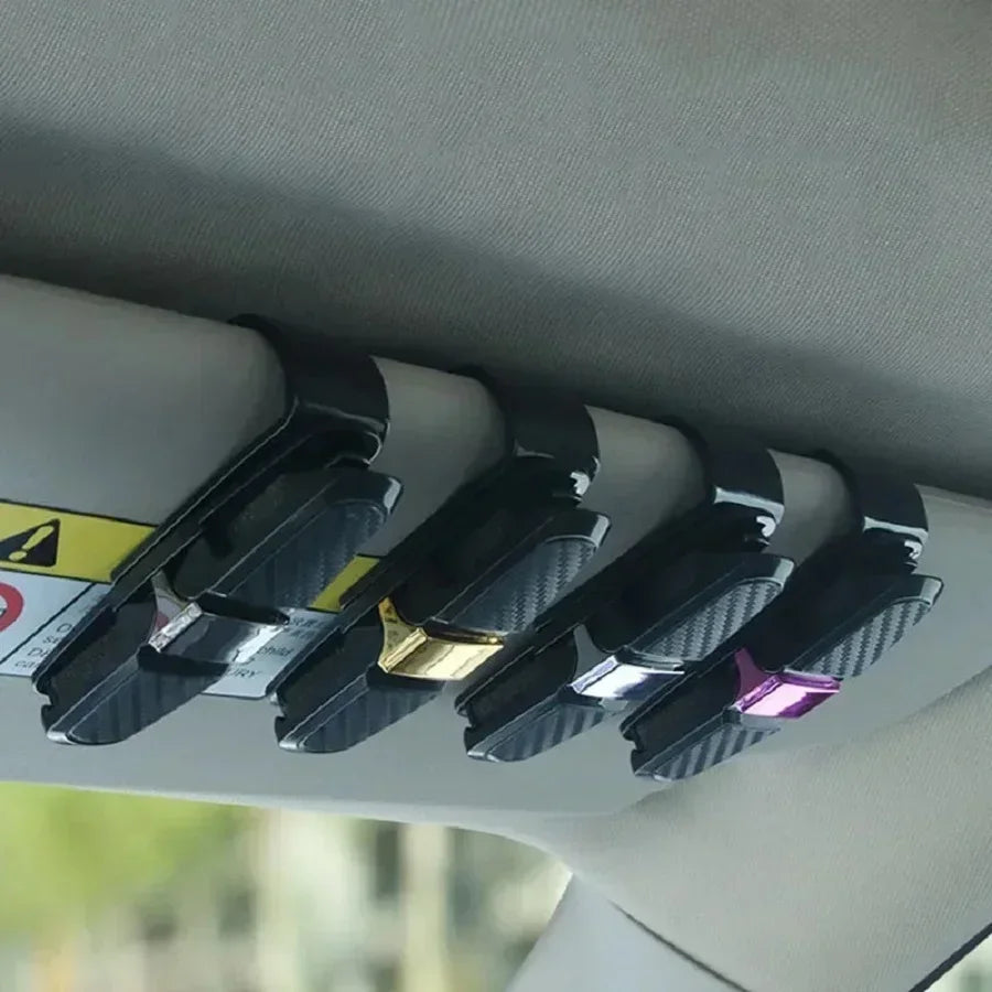 Car Glasses Case Auto Sun Visor Glasses Holder Sunglasses Clip Card Holder Eyeglasses Accessories Car Accessories Interior