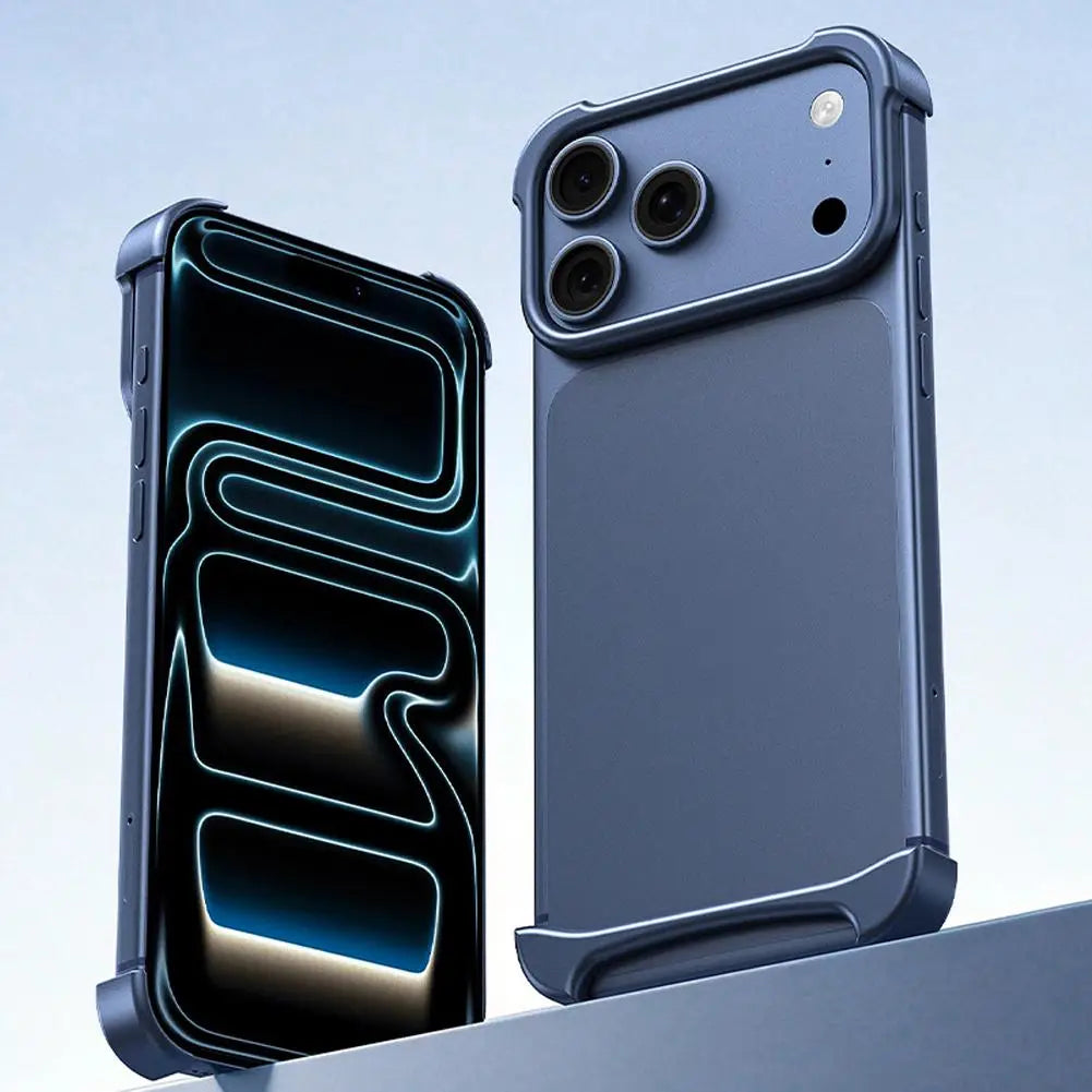 For IPhone 17 Series Aviation Aluminum Frameless Phone Case Shockproof And Scratch Resistant Breathable And Heat-dissipating