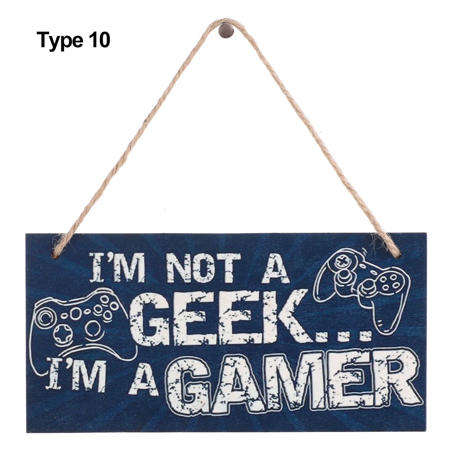 Gaming Room Sign Wood Plaque Do Not Disturb Hanging Pendant I'm Gamer Door Wall Decor Novelty Gift For Teens, Boyfriend, Husband