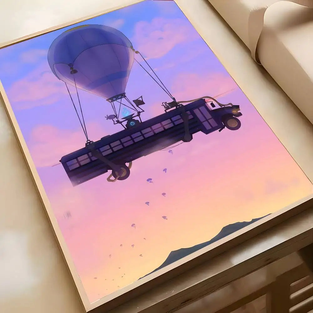 Hot Game F-Fortnites-Wallpaper Cool Poster Art painting poster with prints Home bedroom living room decoration gift