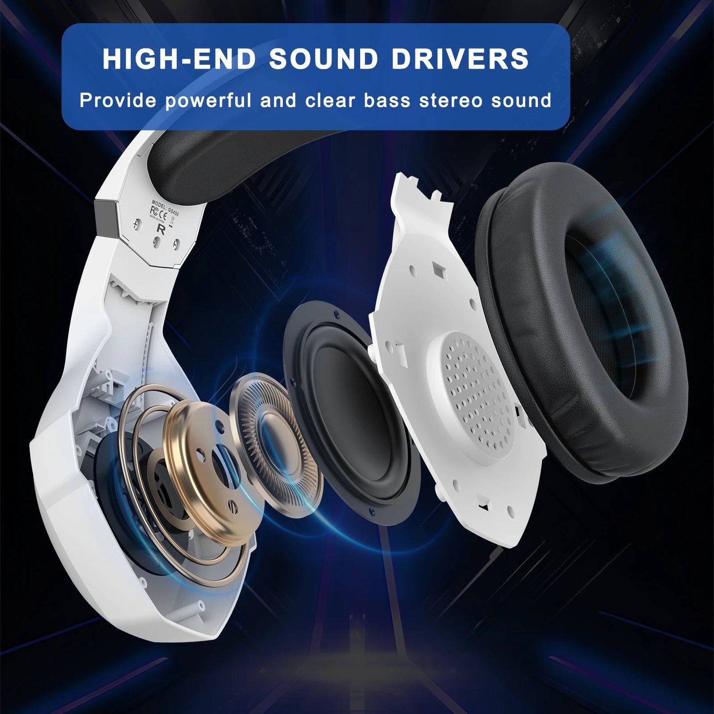 RGB Wired Gaming Headset with Noise Cancelling Mic for PC PS4 PS5 Xbox - over Ear Design Surround Sound Gaming Headphones