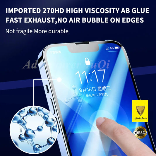 Premium Tempered Glass For iPhone 17 Air 16e 16 15 14 13 12 11 Screen Protector Pro Max 9H HD Full Glue X XR XS 7 8 Plus Armor