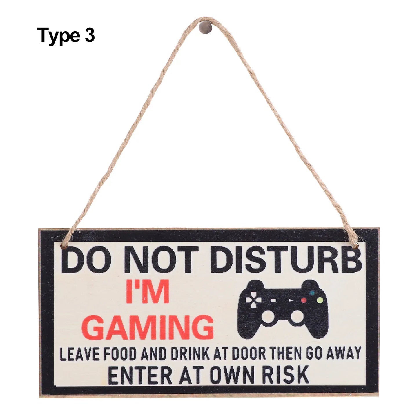 Gaming Room Sign Wood Plaque Do Not Disturb Hanging Pendant I'm Gamer Door Wall Decor Novelty Gift For Teens, Boyfriend, Husband