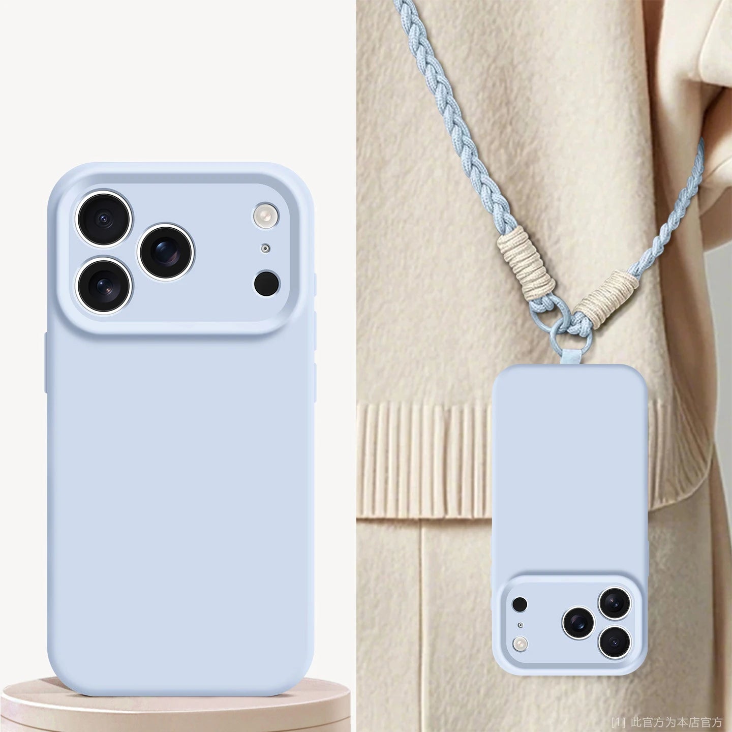 Liquid Silicone Phone Case For iPhone 17 Pro Max 17Air 16 17 Pro 15 14 Plus With Crossbody Lanyard camera Protection Coque Cover