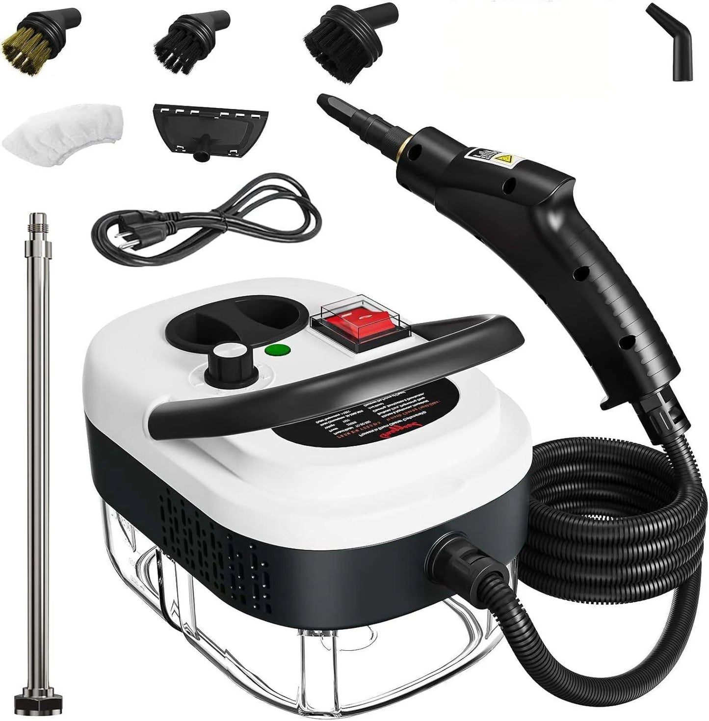 Portable 2500W High Temperature Steam Cleaner Machine with Brush Heads Electric for Cars Households Hotels 220V