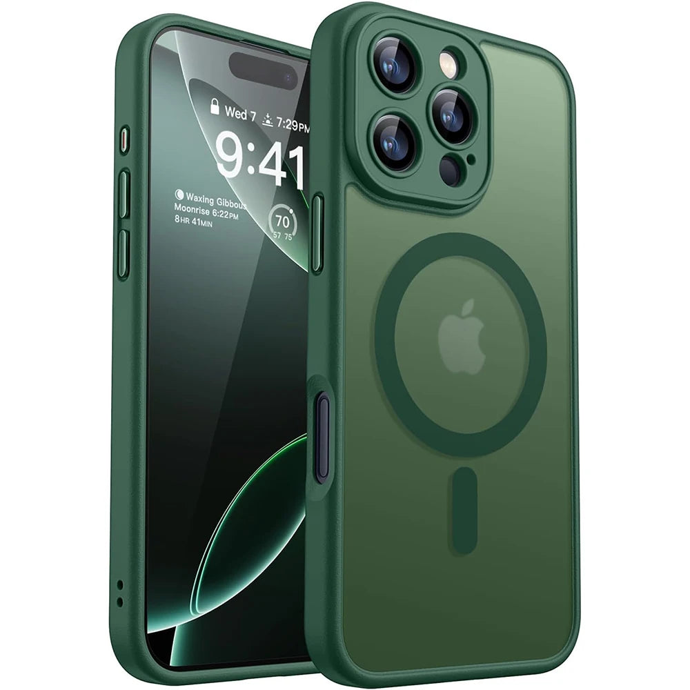 Luxury Armor Shockproof Hybrid Case For iPhone 16 15 14 13 Pro Max Plus Matte Transparent Hard Cover Silicone Soft Shell Clear