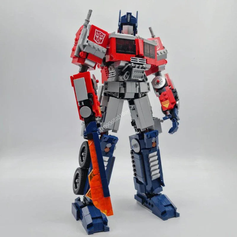 1507PCS Car Display Model  Moc-10302 Robot Optimus Prime Truck Autobot Movies Building DIY Model Blocks for Kids presents