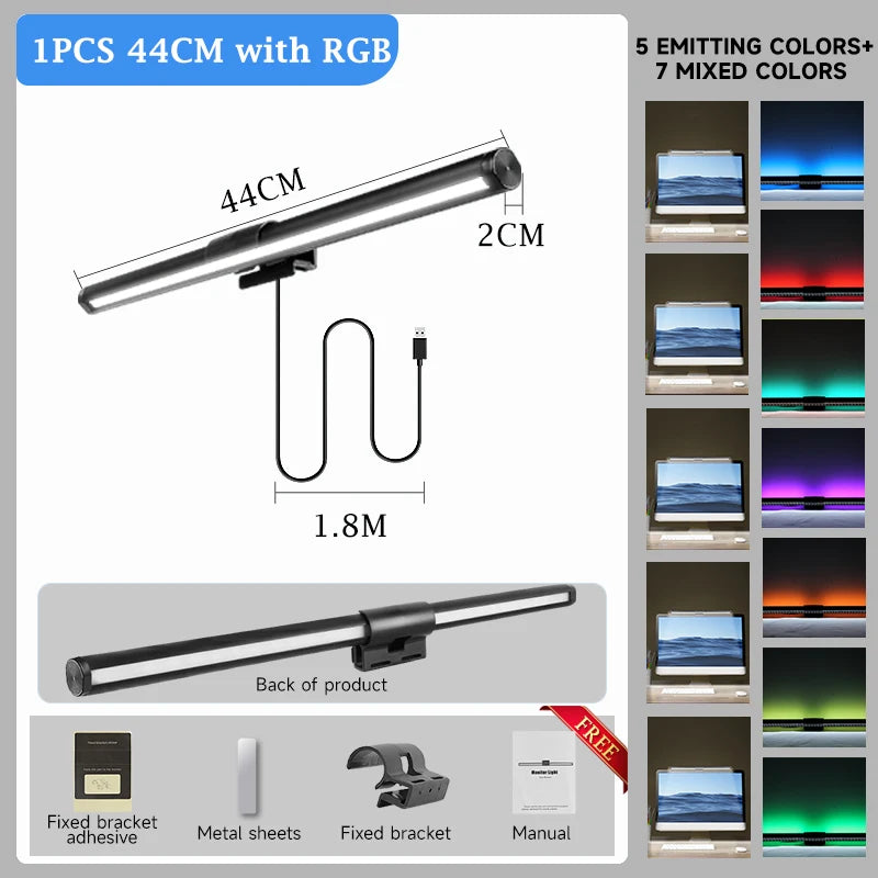 RGB Backlight LED Lightbar Computer Laptop Esport Level Lighting Room Decoration Desk Screen Light Bar Monitor Led Light Fixture
