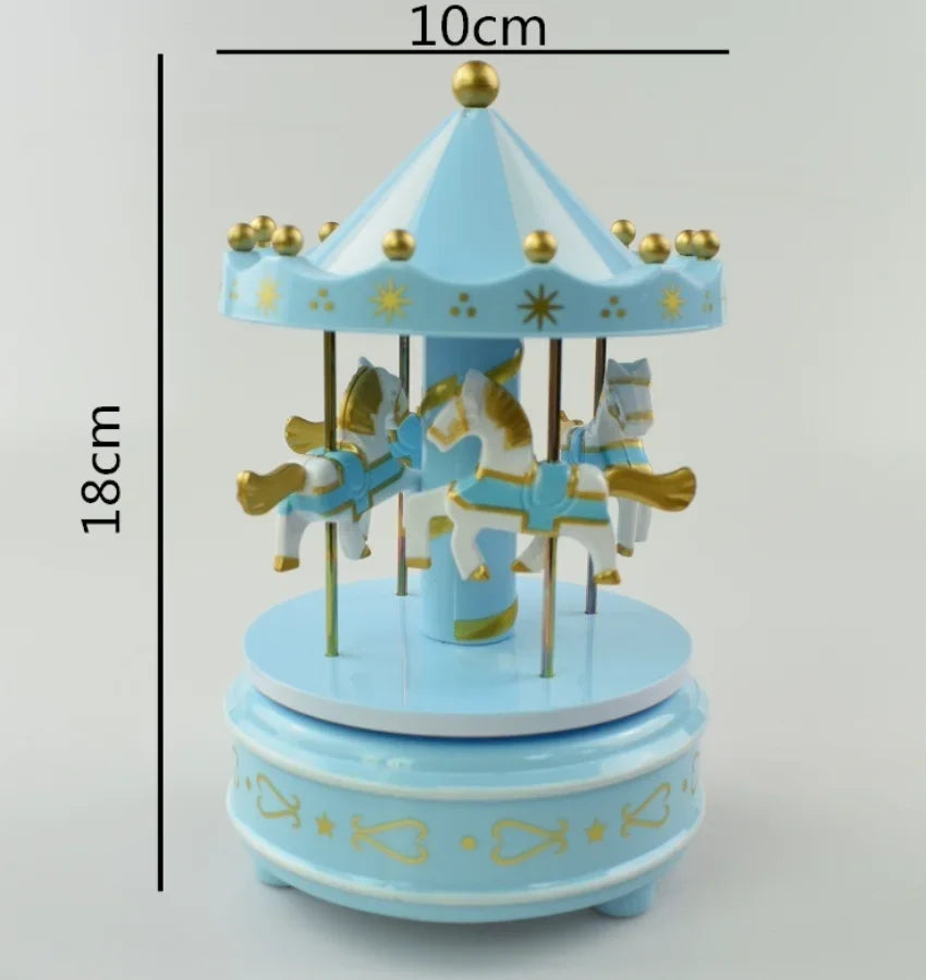 Merry-go-round Music Boxes Geometric Music Baby Room Decoration Gifts Unisex Christmas Horse Carousel Box Home Decor