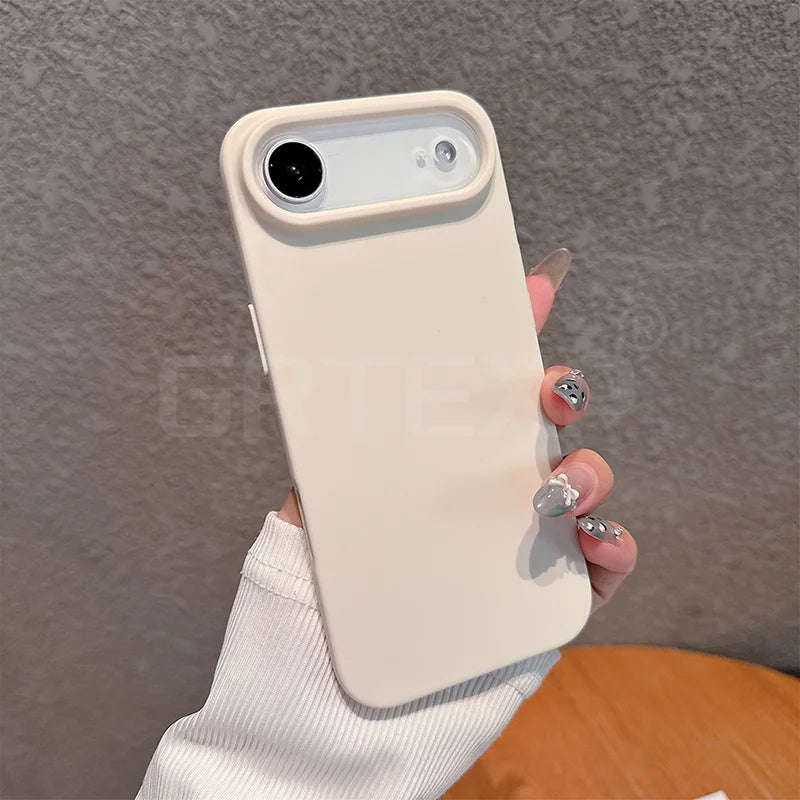 Candy Color Luxury Pattern Matte Silicone Soft Case For iPhone 17 air 17 pro 17 pro max ﻿Solid Color Shockproof Cover Shell ﻿