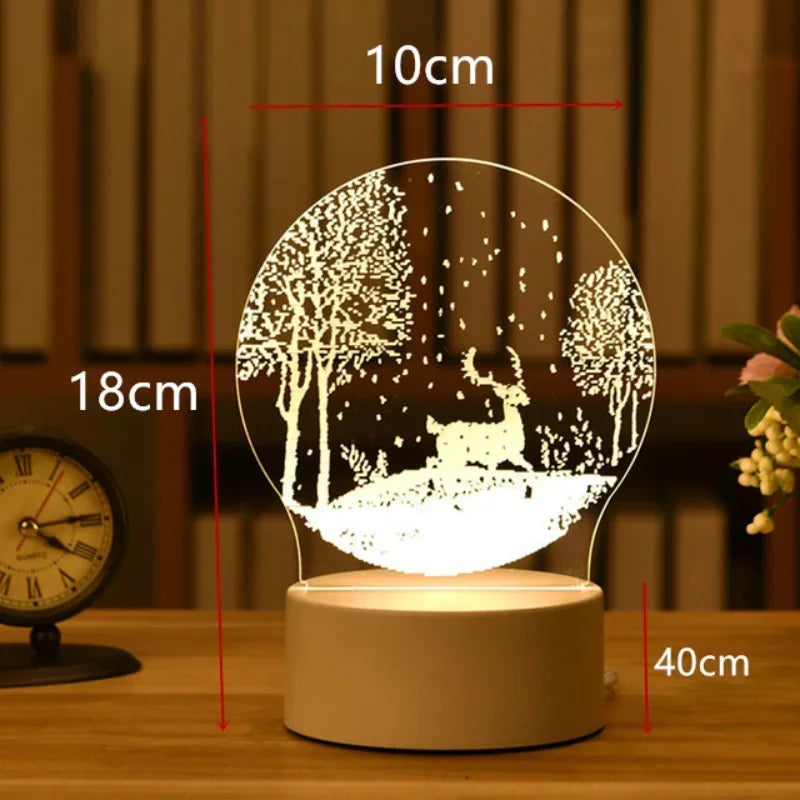 Romantic Love 3D Acrylic Neon Sign Led Lamp for Home Children's Night Lights Table Lamp Birthday Valentine's Day Bedside Lamp