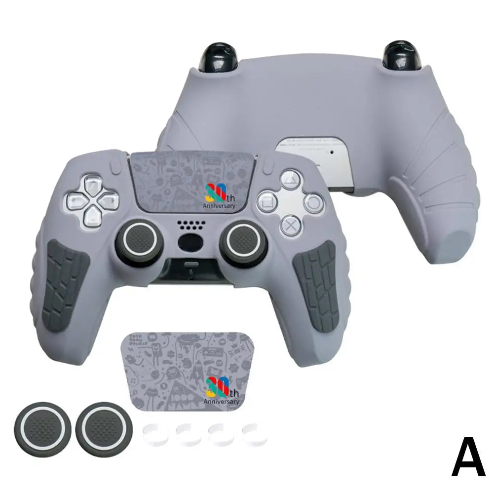 Silicone Cover Skin For PS5 Handle Protective Cover With Touch Screen Sticker Thumb Grips Anti-slip Protection Shell Skin Care