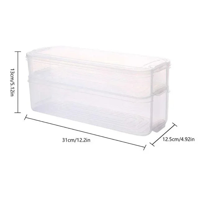 Kitchen Fridge Freezer Space Organizer Refrigerator Storage Rack Shelf Holder Drawer Multi-layer Food Storage Box