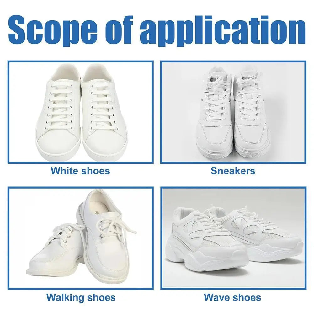 White Shoes Cleaning Cream Stains Remover Shoes Whitening All-Purpose Cleansing Cream With Wipe Sponge For Shoes Sneakers