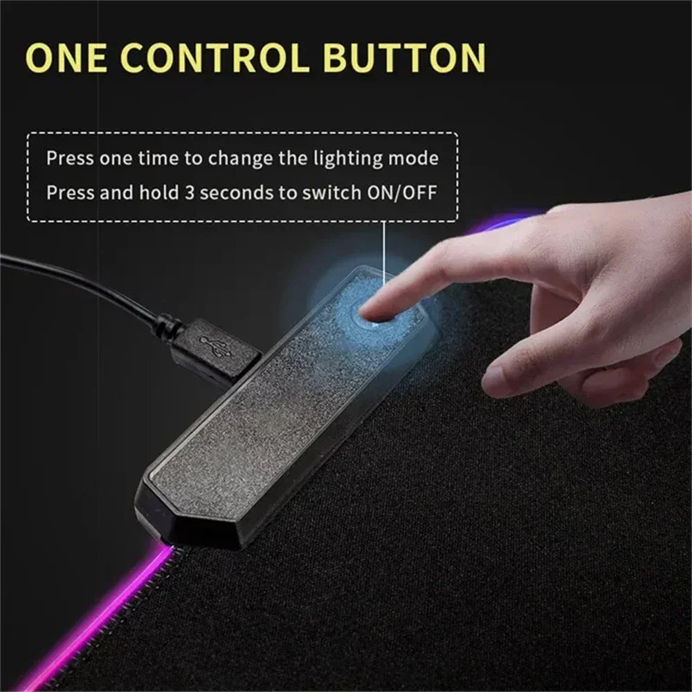 RGB Music Guitar Rubber Desk Mat HD Anime 900x400mm Mouse Pad Office Game PLAYMAT Computer Accessories Laptop Pc Gaming Mousepad