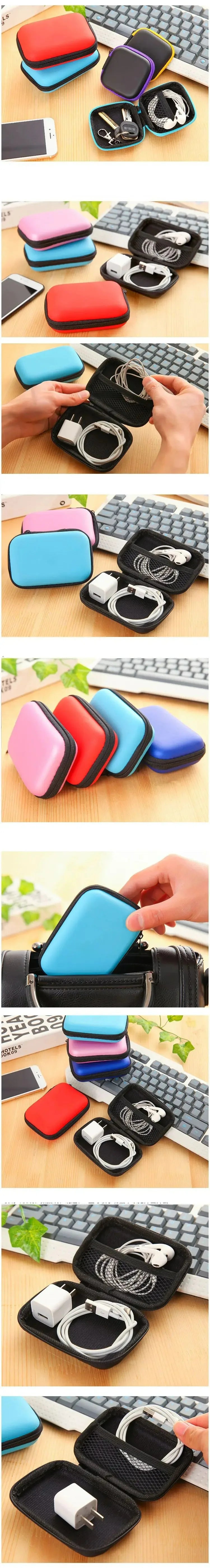 Travel Storage Bag Charging Case for Data Cables Earphone Package Zipper Bag Portable Travel Cable Organizer Electronics Storage